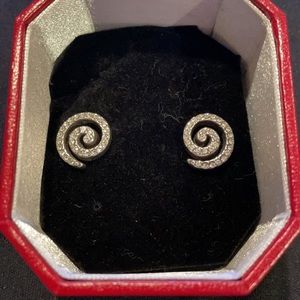 Brighton crystal swirl stud earrings